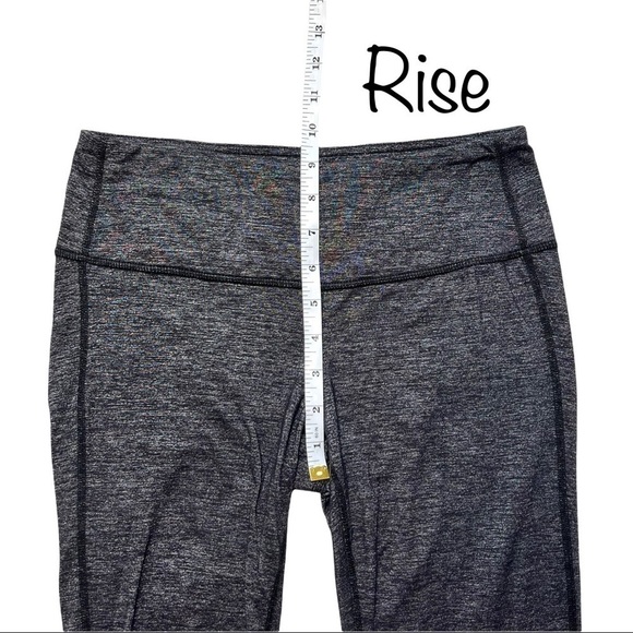 Athleta Black Marled Athletic Cropped Capri Pull On Legging Tights Size Small - Picture 12 of 17